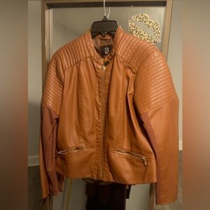 Butterscotch faux leather jacket New york & co